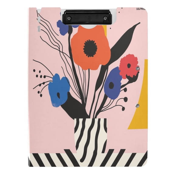 Iauyy Foldable Binder Clipboard, Waterproof & Scratch-Resistant, Dual Metal Clips, Holds 80 Sheets, 1 Pack,Vector