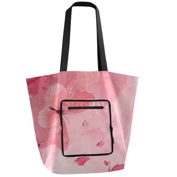 Iauyy Foldable Shoulder Tote Bags Large Storage for Women -Reusable 11*9.5*15.4in Wide Handbag Design Shopping/Travel Bag ,A Dreamlike Atmosphere Scene