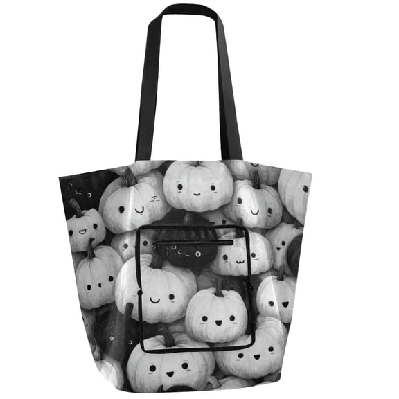 Iauyy Foldable Shoulder Tote Bags Large Storage for Women -Reusable 11*9.5*15.4in Wide Handbag Design Shopping/Travel Bag ,????_????-01-01
