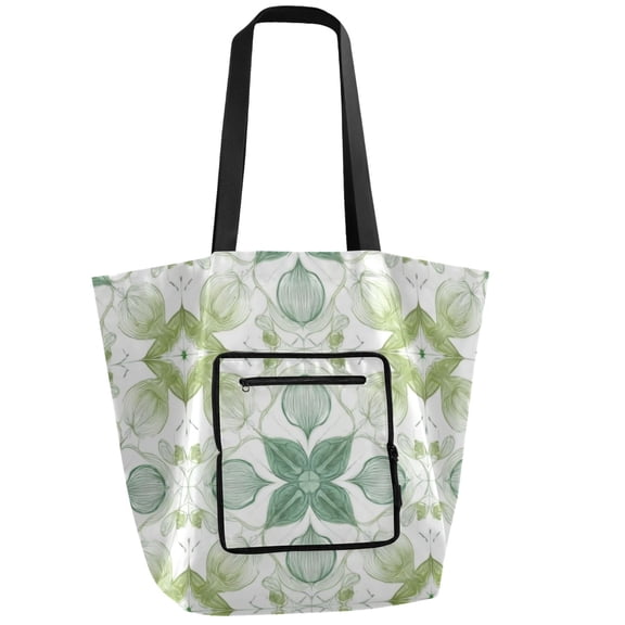 Iauyy Foldable Shoulder Tote Bags Large Storage for Women -Reusable 11*9.5*15.4in Wide Handbag Design Shopping/Travel Bag ,????_????-01-01