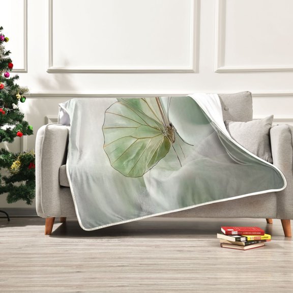 Iauyy Glass-like Texture Blanket ,Arctic Wool Throw Blankets All Season Bed Blanket for Couch Sofa Decoration Christmas Gifts 50x60 in