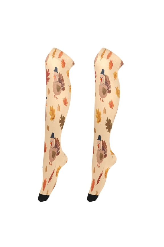 Highly Elastic Women's Trouser Knee High Socks 93% Nylon Breathable and Durable Perfect for Outings, Parties, Home, The Best Gifts for Women Charming Turkey