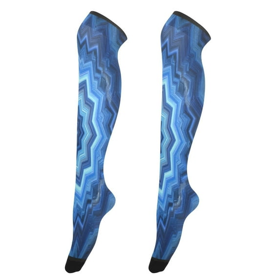 Iauyy Highly Elastic Women's Trouser Knee High Socks 93% Nylon Breathable and Durable Perfect for Outings, Parties, Home, The Best Gifts for Women Composing A Kaleidoscope