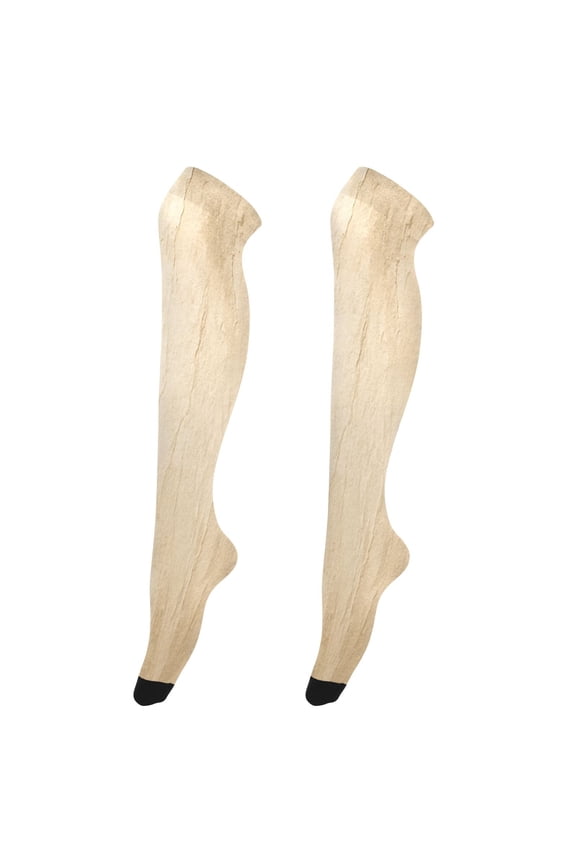 Highly Elastic Women's Trouser Knee High Socks 93% Nylon Breathable and Durable Perfect for Outings, Parties, Home, The Best Gifts for Women Paired with Vintage Paper Texture