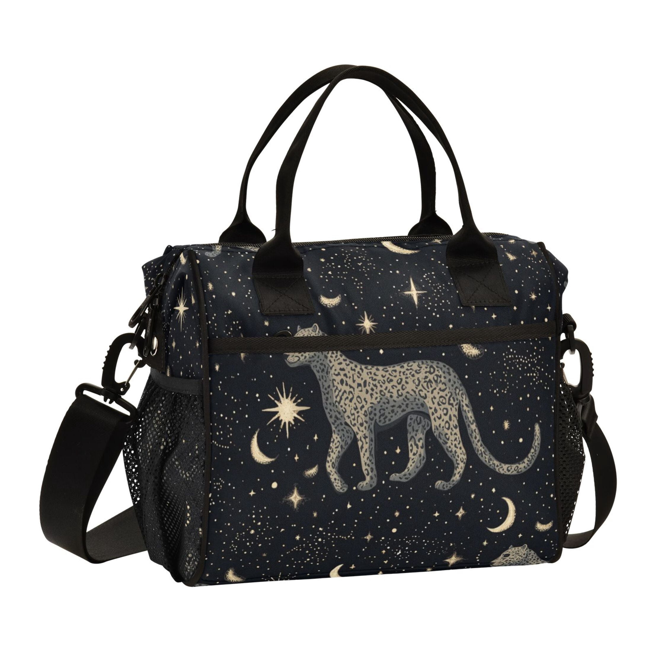 Iauyy Insulated Thermal Lunch Tote Bag for Women - S/M Sizes Portable Picnic Work Bag ,Leopard