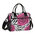 thumbnail image 1 of Iauyy Insulated Thermal Lunch Tote Bag for Women - S/M Sizes Portable Picnic Work Bag ,Rose-like Zebra Pattern, 1 of 6