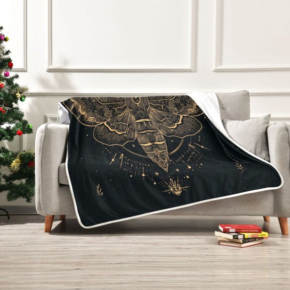Iauyy Integrating The Mysterious Pattern Blanket ,Arctic Wool Throw Blankets All Season Bed Blanket for Couch Sofa Decoration Christmas Gifts 50x60 in