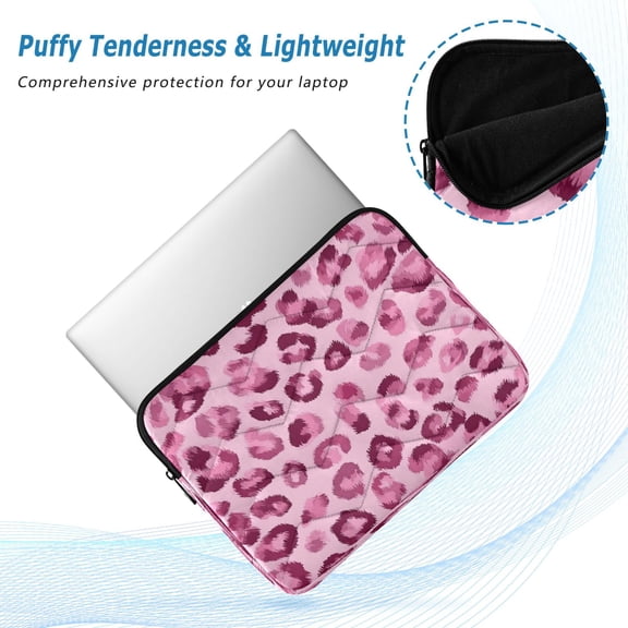 Iauyy（L)15.7 inch Laptop Sleeve,Shockproof Durable Computer Carrying laptop Bag，Slim Cover for 15.7-16 inch HP Dell Lenovo Asus Notebook,Artistic Illustration Of Leopard Pattern