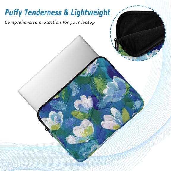 Iauyy（L)15.7 inch Laptop Sleeve,Shockproof Durable Computer Carrying laptop Bag，Slim Cover for 15.7-16 inch HP Dell Lenovo Asus Notebook,Painting Tulips with Colors