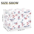 thumbnail image 1 of Iauyy Large Storage Box with Lid - Foldable Home Storage Bins for Clothes Toy Holiday Decor, Fireworks and Stars (42*32*30cm), 1 of 6