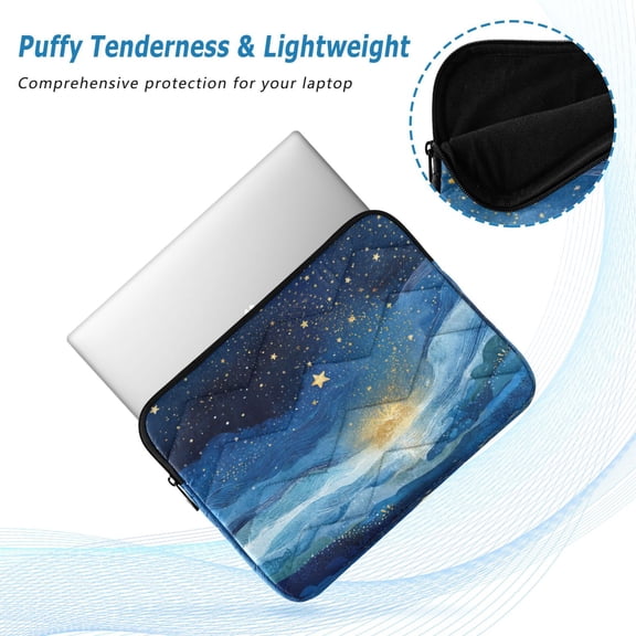 Iauyy(M)13.4 inch Laptop Sleeve,Shockproof Durable Computer Carrying laptop Bag,Slim Cover for 13.4-14 inch HP Dell Lenovo Asus Notebook,A Meteor Falls The Sea