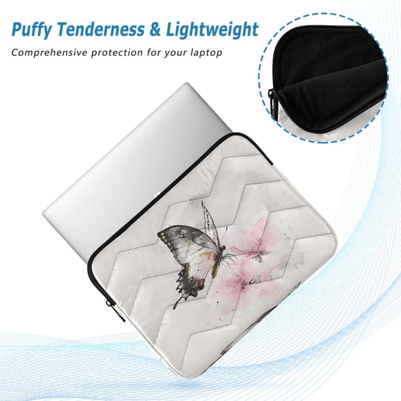 Iauyy(M)13.4 inch Laptop Sleeve,Shockproof Durable Computer Carrying laptop Bag,Slim Cover for 13.4-14 inch HP Dell Lenovo Asus Notebook,Butterfly Edge