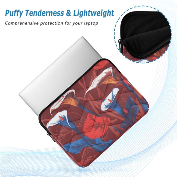 Iauyy(M)13.4 inch Laptop Sleeve,Shockproof Durable Computer Carrying laptop Bag,Slim Cover for 13.4-14 inch HP Dell Lenovo Asus Notebook,Calla Lily Illustration