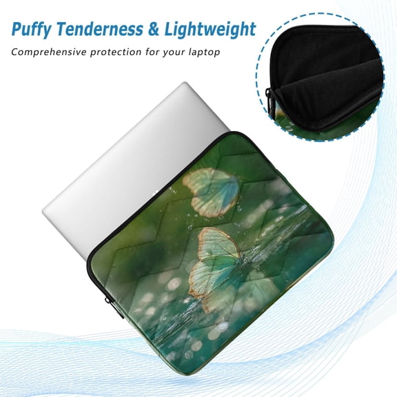 Iauyy(M)13.4 inch Laptop Sleeve,Shockproof Durable Computer Carrying laptop Bag,Slim Cover for 13.4-14 inch HP Dell Lenovo Asus Notebook,Clear and Shining