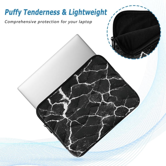 Iauyy(M)13.4 inch Laptop Sleeve,Shockproof Durable Computer Carrying laptop Bag,Slim Cover for 13.4-14 inch HP Dell Lenovo Asus Notebook,Cracked Marble Pattern