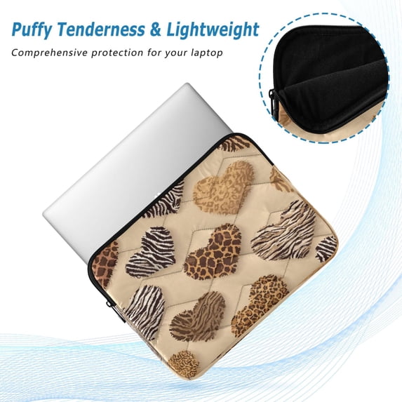 Iauyy(M)13.4 inch Laptop Sleeve,Shockproof Durable Computer Carrying laptop Bag,Slim Cover for 13.4-14 inch HP Dell Lenovo Asus Notebook,Giraffe Spots