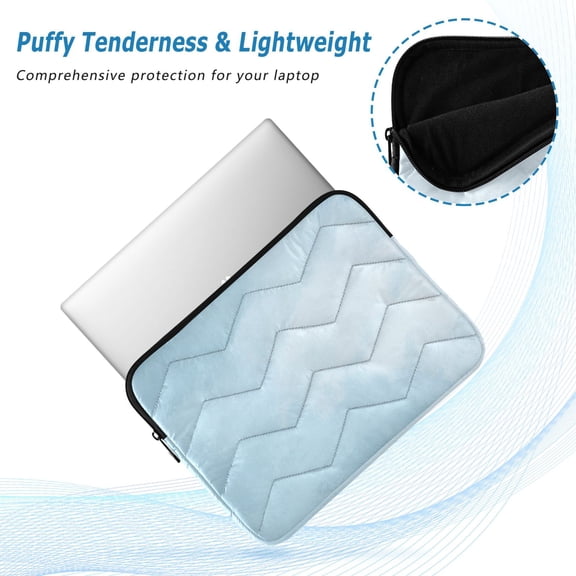 Iauyy(M)13.4 inch Laptop Sleeve,Shockproof Durable Computer Carrying laptop Bag,Slim Cover for 13.4-14 inch HP Dell Lenovo Asus Notebook,High-detail Light Blue