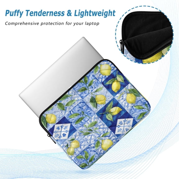 Iauyy(M)13.4 inch Laptop Sleeve,Shockproof Durable Computer Carrying laptop Bag,Slim Cover for 13.4-14 inch HP Dell Lenovo Asus Notebook,Italian Tile Style