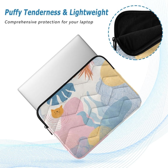 Iauyy(M)13.4 inch Laptop Sleeve,Shockproof Durable Computer Carrying laptop Bag,Slim Cover for 13.4-14 inch HP Dell Lenovo Asus Notebook,Kitten Swimming