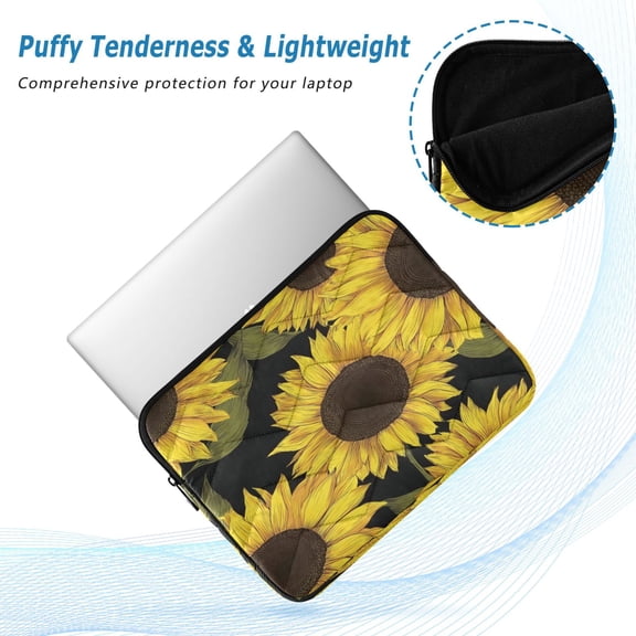 Iauyy（M)13.4 inch Laptop Sleeve,Shockproof Durable Computer Carrying laptop Bag，Slim Cover for 13.4-14 inch HP Dell Lenovo Asus Notebook,Oil Painting Sunflowers