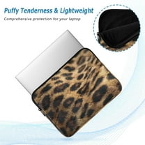 Iauyy（M)13.4 inch Laptop Sleeve,Shockproof Durable Computer Carrying laptop Bag，Slim Cover for 13.4-14 inch HP Dell Lenovo Asus Notebook,Realistic Leopard Print