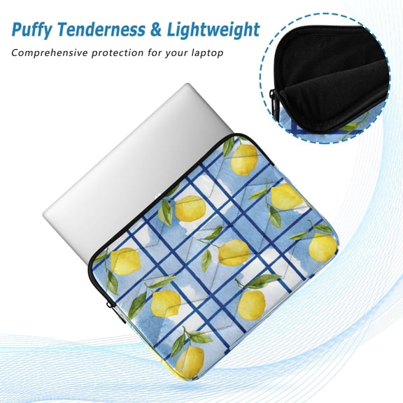 Iauyy（M)13.4 inch Laptop Sleeve,Shockproof Durable Computer Carrying laptop Bag，Slim Cover for 13.4-14 inch HP Dell Lenovo Asus Notebook,Six Lemon Watercolor Pattern