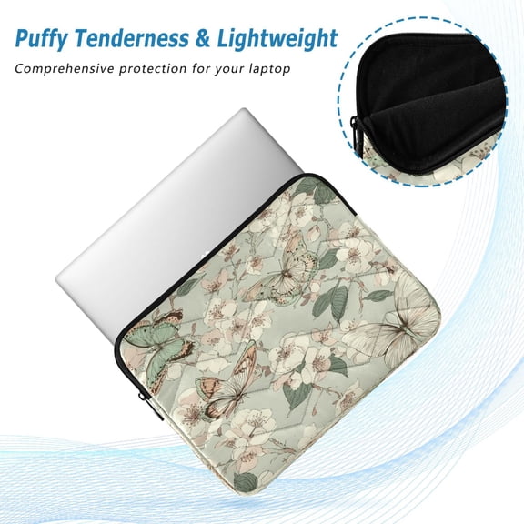 Iauyy（M)13.4 inch Laptop Sleeve,Shockproof Durable Computer Carrying laptop Bag，Slim Cover for 13.4-14 inch HP Dell Lenovo Asus Notebook,Surrounding The Exquisite Cherry Blossoms