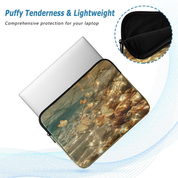 Iauyy(M)13.4 inch Laptop Sleeve,Shockproof Durable Computer Carrying laptop Bag,Slim Cover for 13.4-14 inch HP Dell Lenovo Asus Notebook,Swimming in The Clear Water