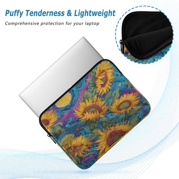 Iauyy(M)13.4 inch Laptop Sleeve,Shockproof Durable Computer Carrying laptop Bag,Slim Cover for 13.4-14 inch HP Dell Lenovo Asus Notebook,Textured Fabric
