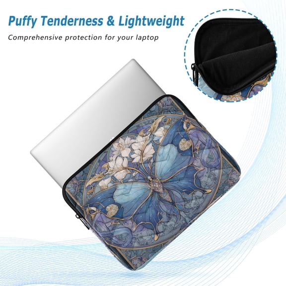Iauyy(M)13.4 inch Laptop Sleeve,Shockproof Durable Computer Carrying laptop Bag,Slim Cover for 13.4-14 inch HP Dell Lenovo Asus Notebook,The Butterfly Rest