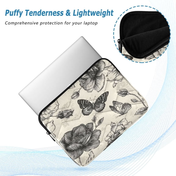 Iauyy（M)13.4 inch Laptop Sleeve,Shockproof Durable Computer Carrying laptop Bag，Slim Cover for 13.4-14 inch HP Dell Lenovo Asus Notebook,Watercolor Paper Texture