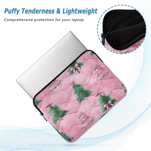 Iauyy（M)13.4 inch Laptop Sleeve,Shockproof Durable Computer Carrying laptop Bag，Slim Cover for 13.4-14 inch HP Dell Lenovo Asus Notebook,with Snowflakes and Bows