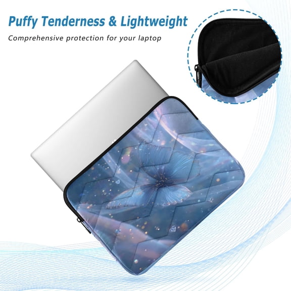 Iauyy(M)13.4 inch Laptop Sleeve,Shockproof Durable Computer Carrying laptop Bag,Slim Cover for 13.4-14 inch HP Dell Lenovo Asus Notebook,Blue Veil