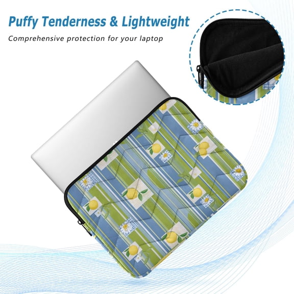 Iauyy(M)13.4 inch Laptop Sleeve,Shockproof Durable Computer Carrying laptop Bag,Slim Cover for 13.4-14 inch HP Dell Lenovo Asus Notebook,Lemon Daisy