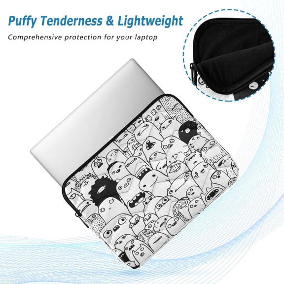 Iauyy(M)13.4 inch Laptop Sleeve,Shockproof Durable Computer Carrying laptop Bag,Slim Cover for 13.4-14 inch HP Dell Lenovo Asus Notebook,Monster