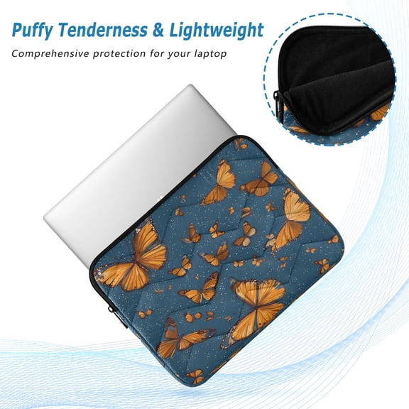 Iauyy(M)13.4 inch Laptop Sleeve,Shockproof Durable Computer Carrying laptop Bag,Slim Cover for 13.4-14 inch HP Dell Lenovo Asus Notebook,White Spots