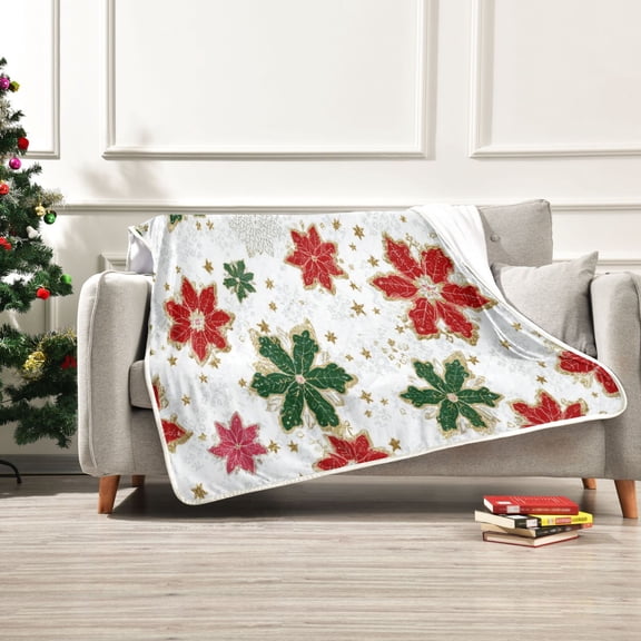 Iauyy Made Of Paper-cutting Lace Blanket ,Arctic Wool Throw Blankets All Season Bed Blanket for Couch Sofa Decoration Christmas Gifts 50x60 in