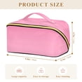 thumbnail image 1 of Iauyy Rhombus Cosmetic Bag with Handle Large Capacity Luxury Twill Travel Makeup Bag ,Color Is Smooth and Uniform, 1 of 8