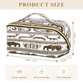 thumbnail image 1 of Iauyy Rhombus Cosmetic Bag with Handle Large Capacity Luxury Twill Travel Makeup Bag ,Newt Art Style, 1 of 8