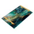 thumbnail image 1 of Iauyy Modern Square Bathroom Tray with Handles - Acrylic & Aluminum Alloy Vanity Countertop Organizer ，Greenish-blue, 1 of 7