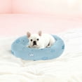 thumbnail image 1 of Iauyy Pet Couch Donut Cat Bed for Indoor Cats/Small Dogs Washable & Machine with Non-slip Bottom Calming Cat Furniture, Some Blue and White Colors (M), 1 of 8
