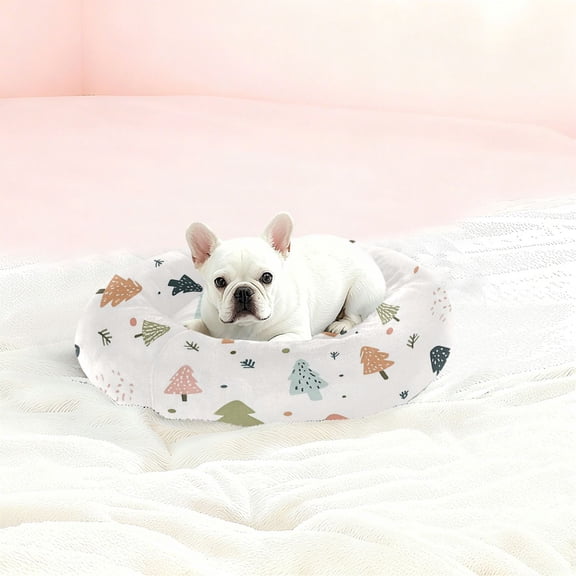 Iauyy Pet Couch Donut Cat Bed for Indoor Cats/Small Dogs Washable & Machine with Non-slip Bottom Calming Cat Furniture, A Pstel Colors (XS)