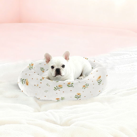 Iauyy Pet Couch Donut Cat Bed for Indoor Cats/Small Dogs Washable & Machine with Non-slip Bottom Calming Cat Furniture, Compact and Exquisite (XS)