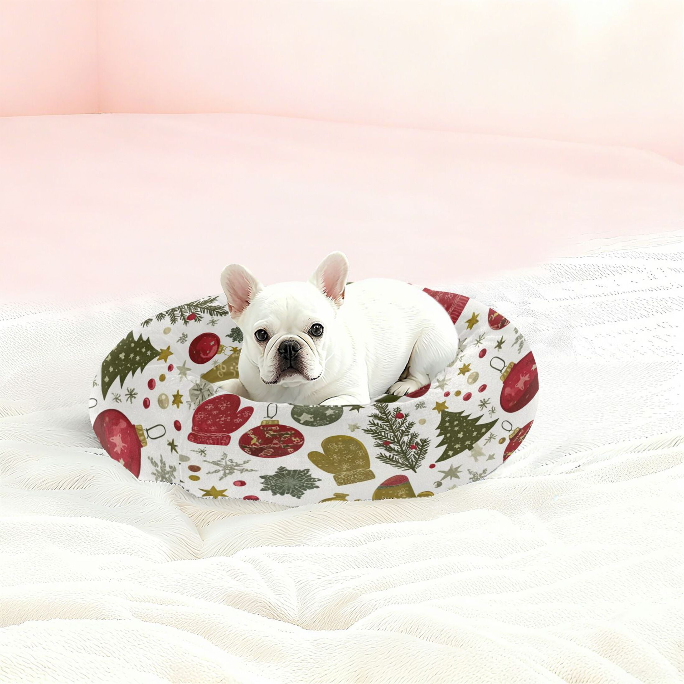 Iauyy Pet Couch Donut Cat Bed for Indoor Cats/Small Dogs Washable & Machine with Non-slip Bottom Calming Cat Furniture, Trees and Decorations (S)
