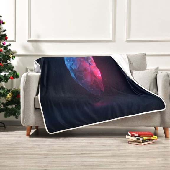 Iauyy Polygon Wireframe Shape Blanket ,Arctic Wool Throw Blankets All Season Bed Blanket for Couch Sofa Decoration Christmas Gifts 50x60 in