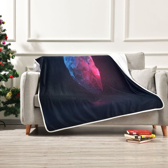 Iauyy Polygon Wireframe Shape Blanket ,Arctic Wool Throw Blankets All Season Bed Blanket for Couch Sofa Decoration Christmas Gifts 60x80 in