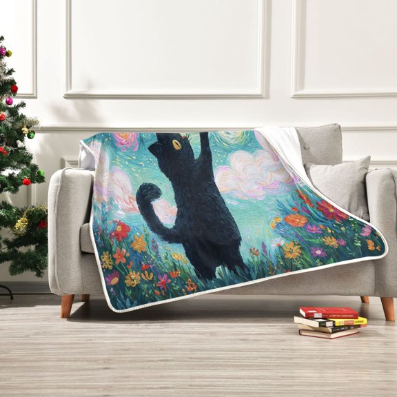 Iauyy Rainbow Magic Blanket ,Arctic Wool Throw Blankets All Season Bed Blanket for Couch Sofa Decoration Christmas Gifts 60x80 in