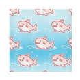 Iauyy Satin Napkins Set of 1- Fish Pattern DIY Printing Decoration ...