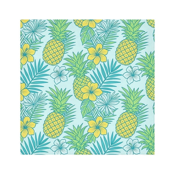 Iauyy Satin Napkins Set of 1- Hawaiian Pattern 5 DIY Printing Decoration Cloth Napkin- Easy Care for Home/Party