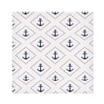 thumbnail image 1 of Iauyy Satin Napkins Set of 6- Navy-anchor Pattern DIY Printing Decoration Cloth Napkin- Easy Care for Home/Party, 1 of 8